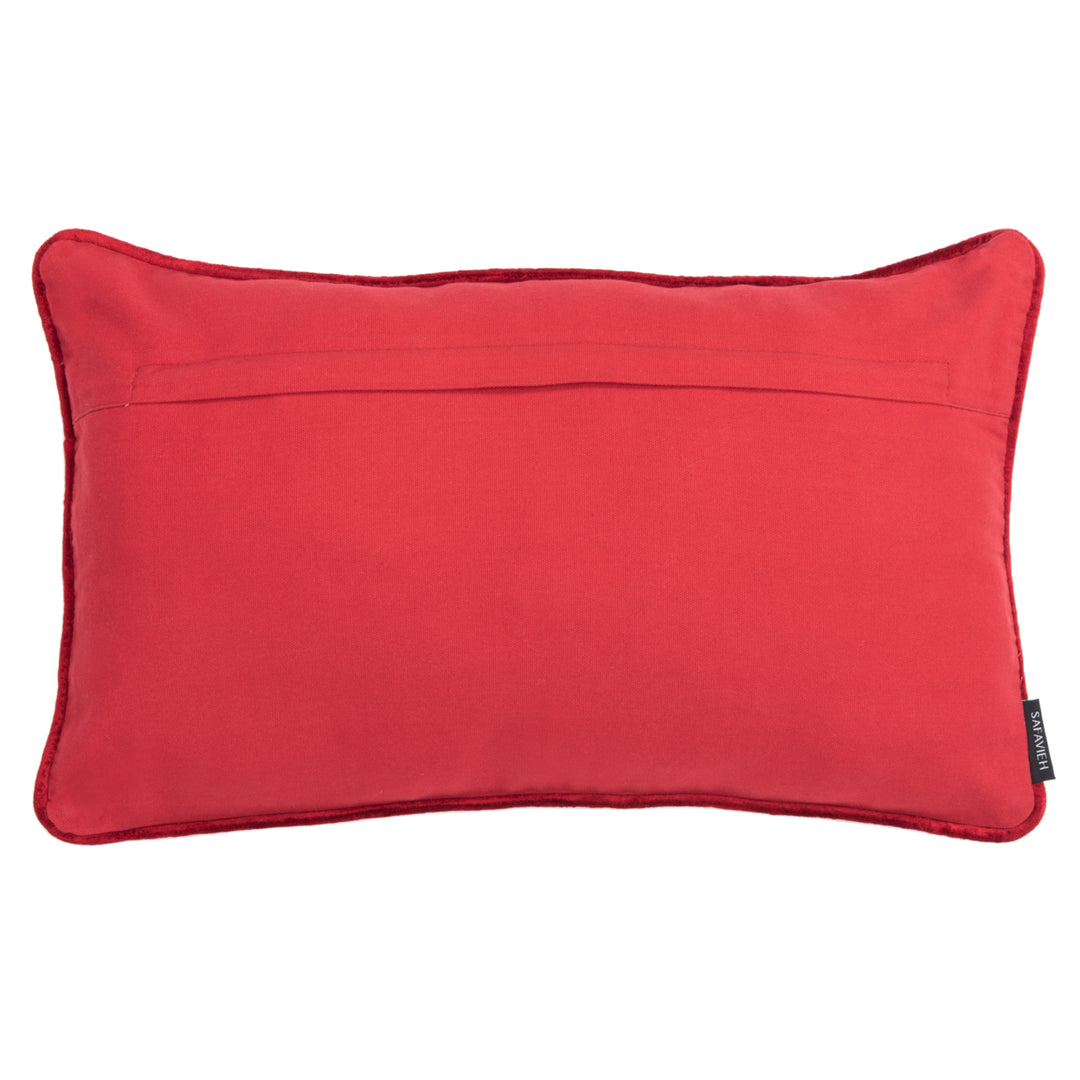 SAFAVIEH Falling Snow Pillow Red Image 3