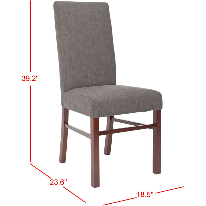 SAFAVIEH Classic 20H Linen Side Chair Set of 2 Charcoal Image 5