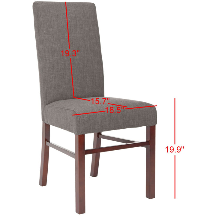SAFAVIEH Classic 20H Linen Side Chair Set of 2 Charcoal Image 6