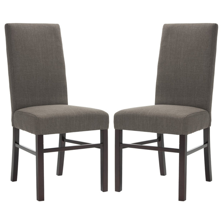 SAFAVIEH Classic 20H Linen Side Chair Set of 2 Charcoal Image 12