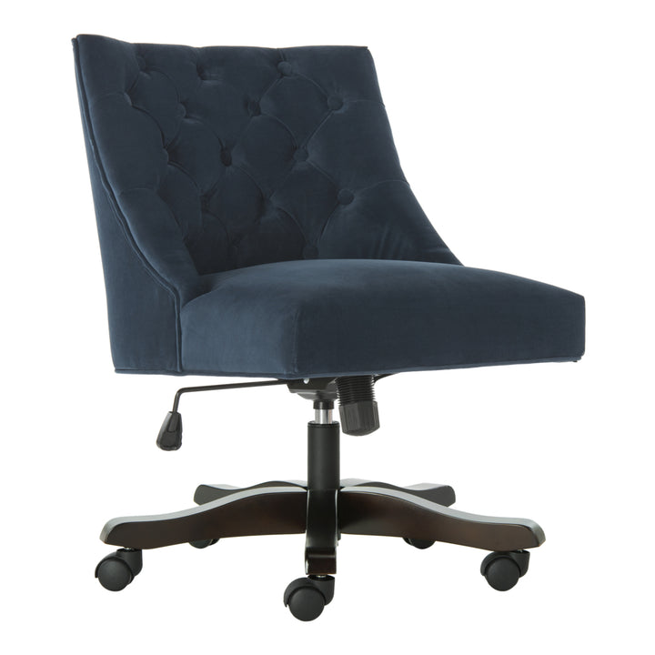 SAFAVIEH Soho Tufted Velvet Swivel Desk Chair Navy Image 3