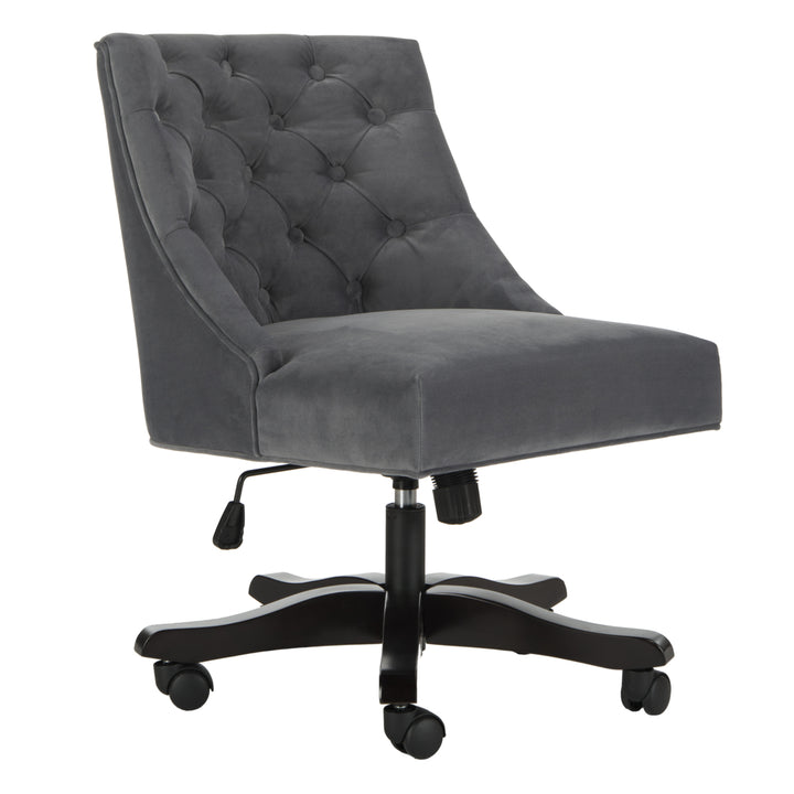 SAFAVIEH Soho Tufted Velvet Swivel Desk Chair Grey Image 3