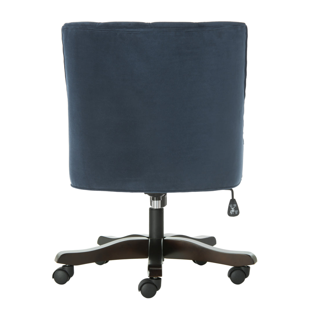 SAFAVIEH Soho Tufted Velvet Swivel Desk Chair Navy Image 5