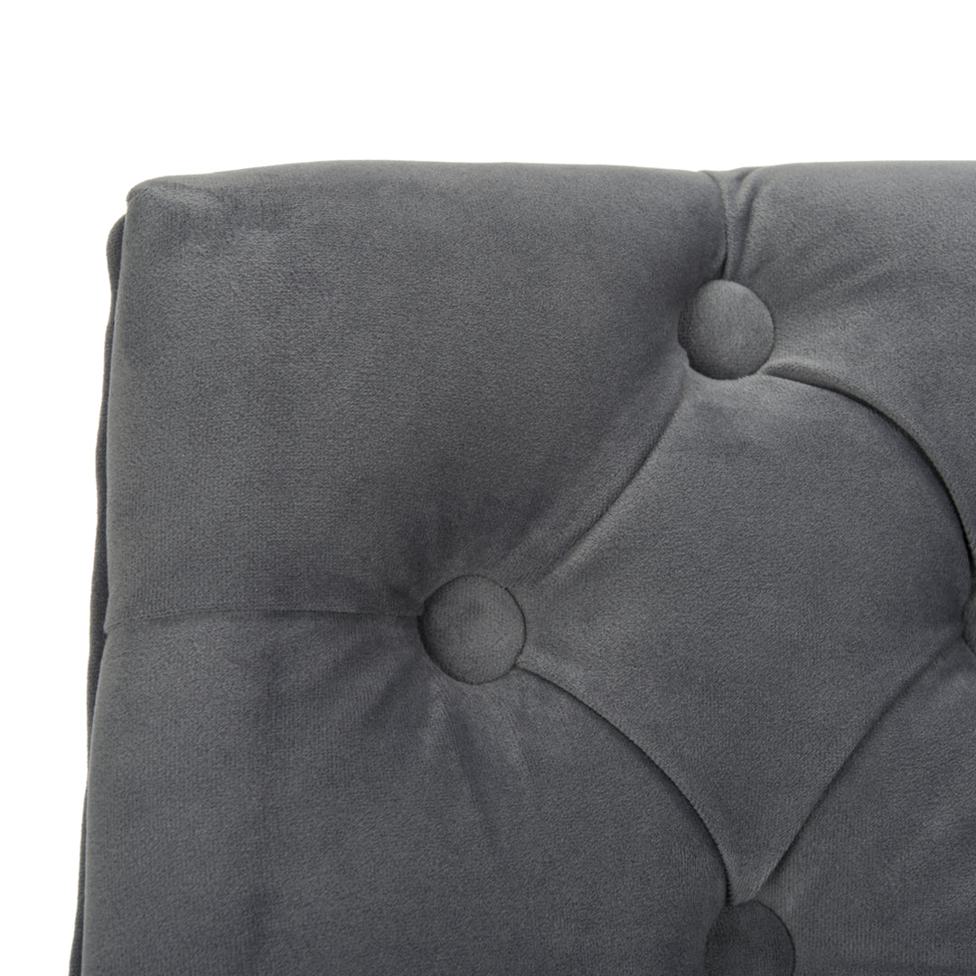 SAFAVIEH Soho Tufted Velvet Swivel Desk Chair Grey Image 4