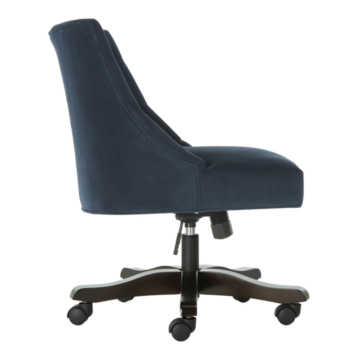 SAFAVIEH Soho Tufted Velvet Swivel Desk Chair Navy Image 7