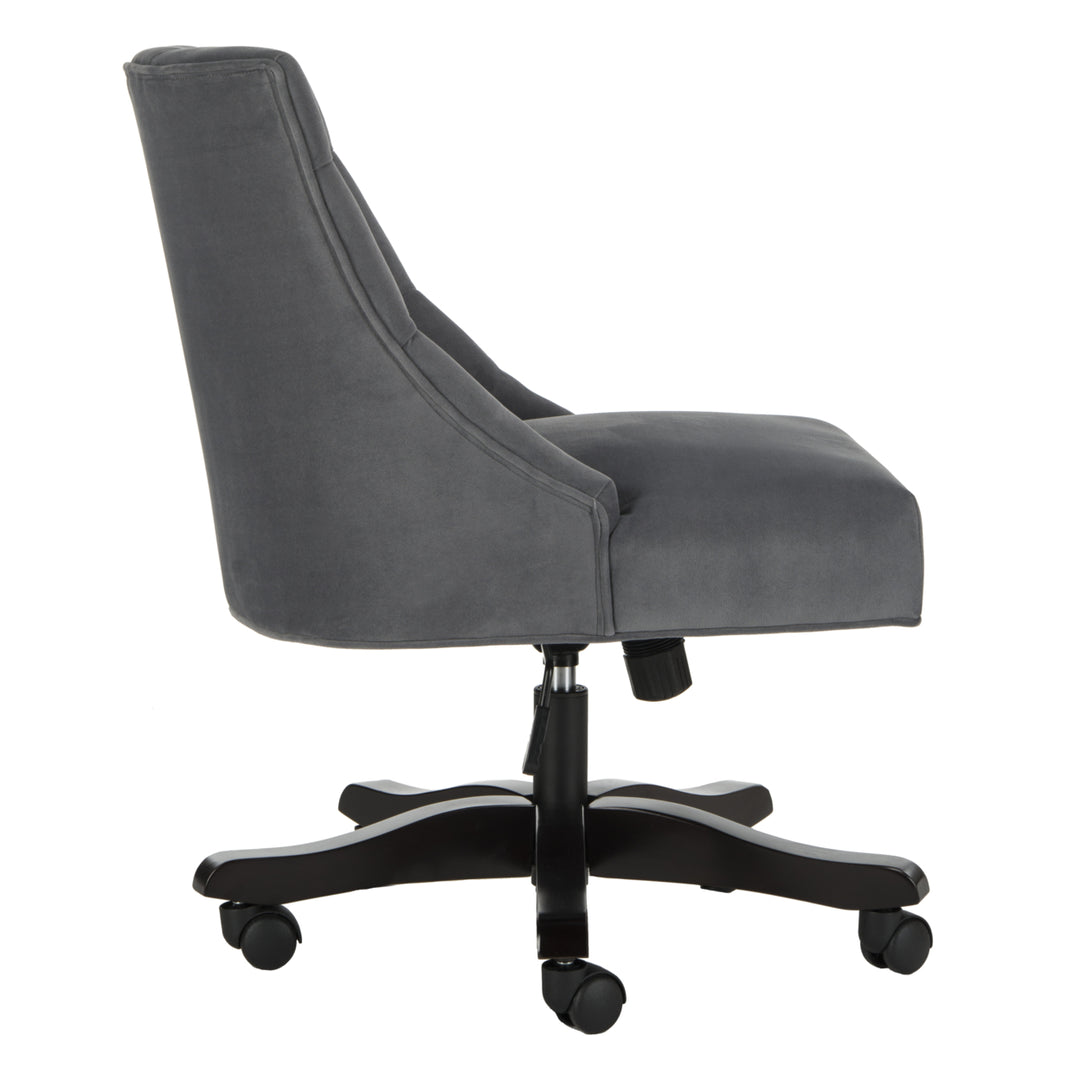 SAFAVIEH Soho Tufted Velvet Swivel Desk Chair Grey Image 7