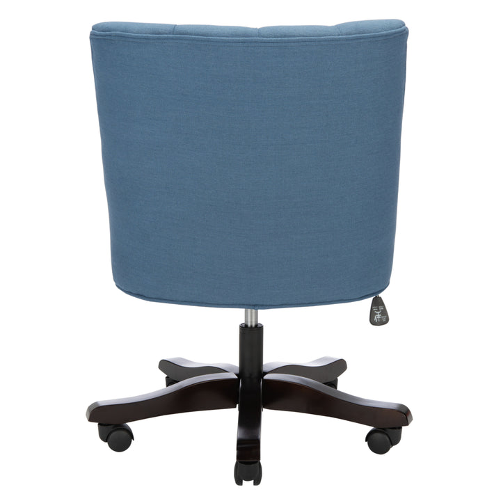 SAFAVIEH Soho Tufted Linen Swivel Desk Chair Navy Image 7