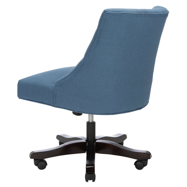 SAFAVIEH Soho Tufted Linen Swivel Desk Chair Navy Image 10