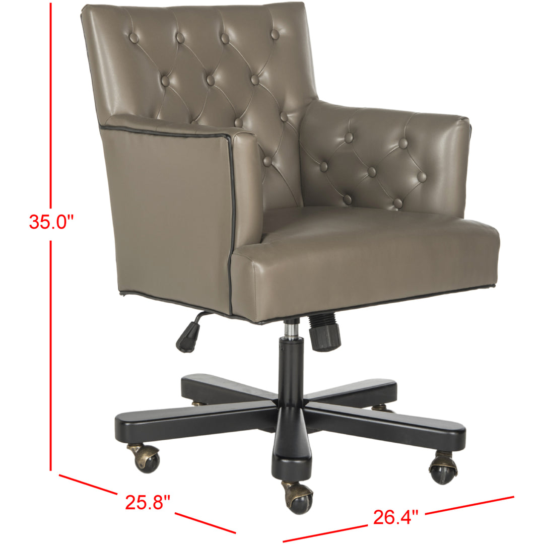 SAFAVIEH Chambers Office Chair Clay / Black Image 4