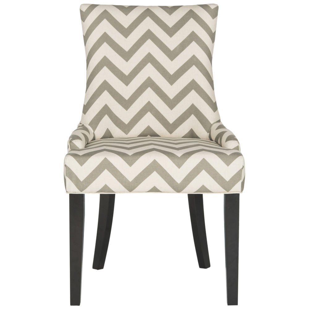 SAFAVIEH Lester 19H Chevron Dining Chair Set of 2 Grey / White Image 2