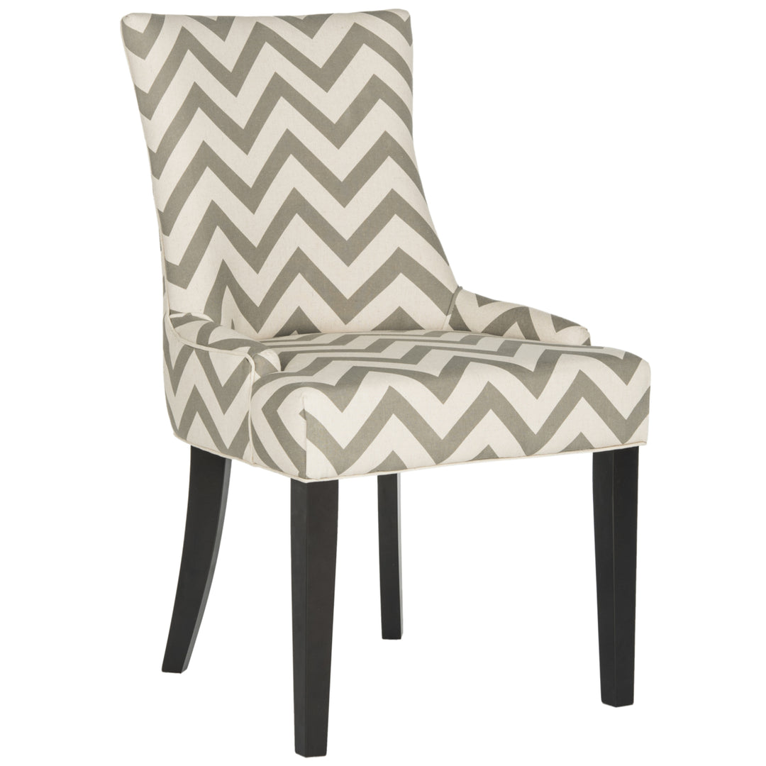 SAFAVIEH Lester 19H Chevron Dining Chair Set of 2 Grey / White Image 3