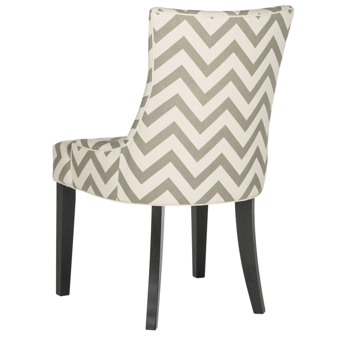 SAFAVIEH Lester 19H Chevron Dining Chair Set of 2 Grey / White Image 7