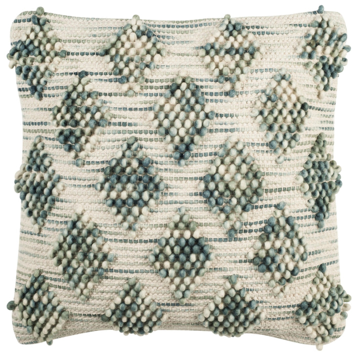 SAFAVIEH Space Dyed Pillow Aqua / Multi Image 2