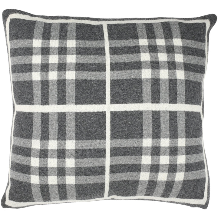 SAFAVIEH Unity Gingham Knit Pillow Grey Image 2