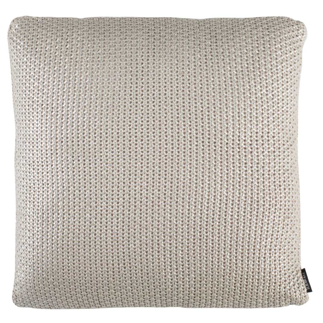 SAFAVIEH Tickled Grey Knit Pillow Grey / Silver Image 4
