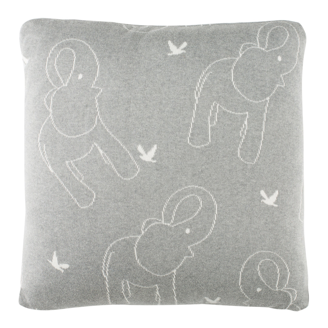 SAFAVIEH Ella Knit Pillow Grey / Ivory Image 4