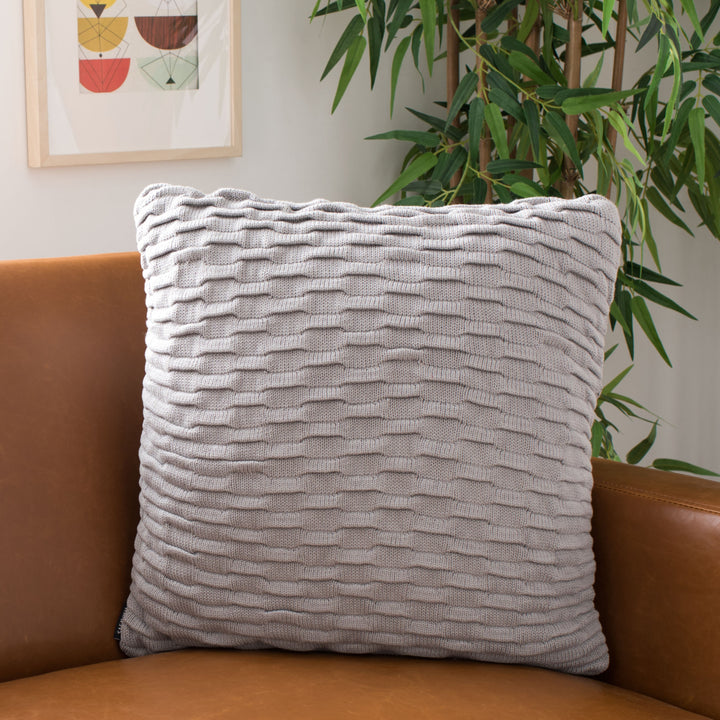 SAFAVIEH Noela Knit Pillow Grey Image 1