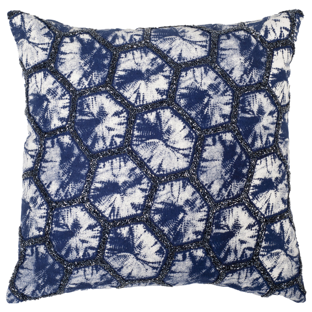 SAFAVIEH Delra Pillow Navy / White Image 2