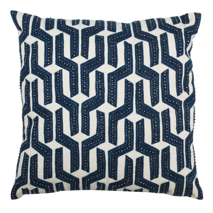 SAFAVIEH Chauncy Pillow Navy / White Image 3