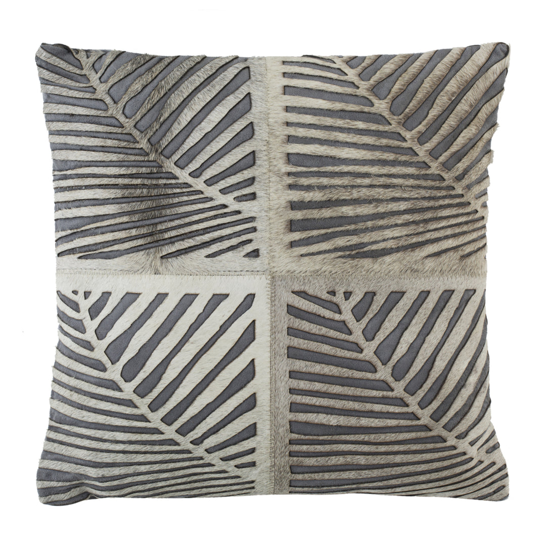 SAFAVIEH Palm Cowhide Pillow White Image 3