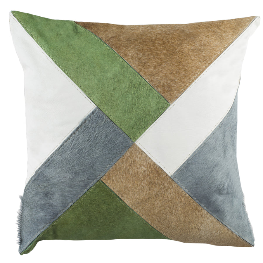 SAFAVIEH Clovis Cowhide 20" x 20" Pillow Assorted Image 1