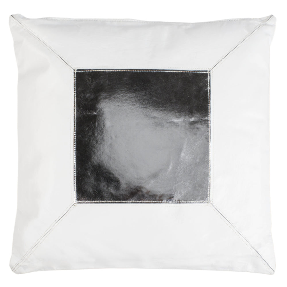 SAFAVIEH Tinsley Cowhide 20" x 20" Pillow White Image 2
