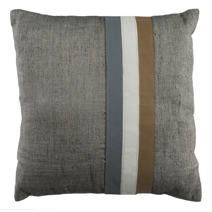 SAFAVIEH Kent Cowhide 20" x 20" Pillow Grey Image 2