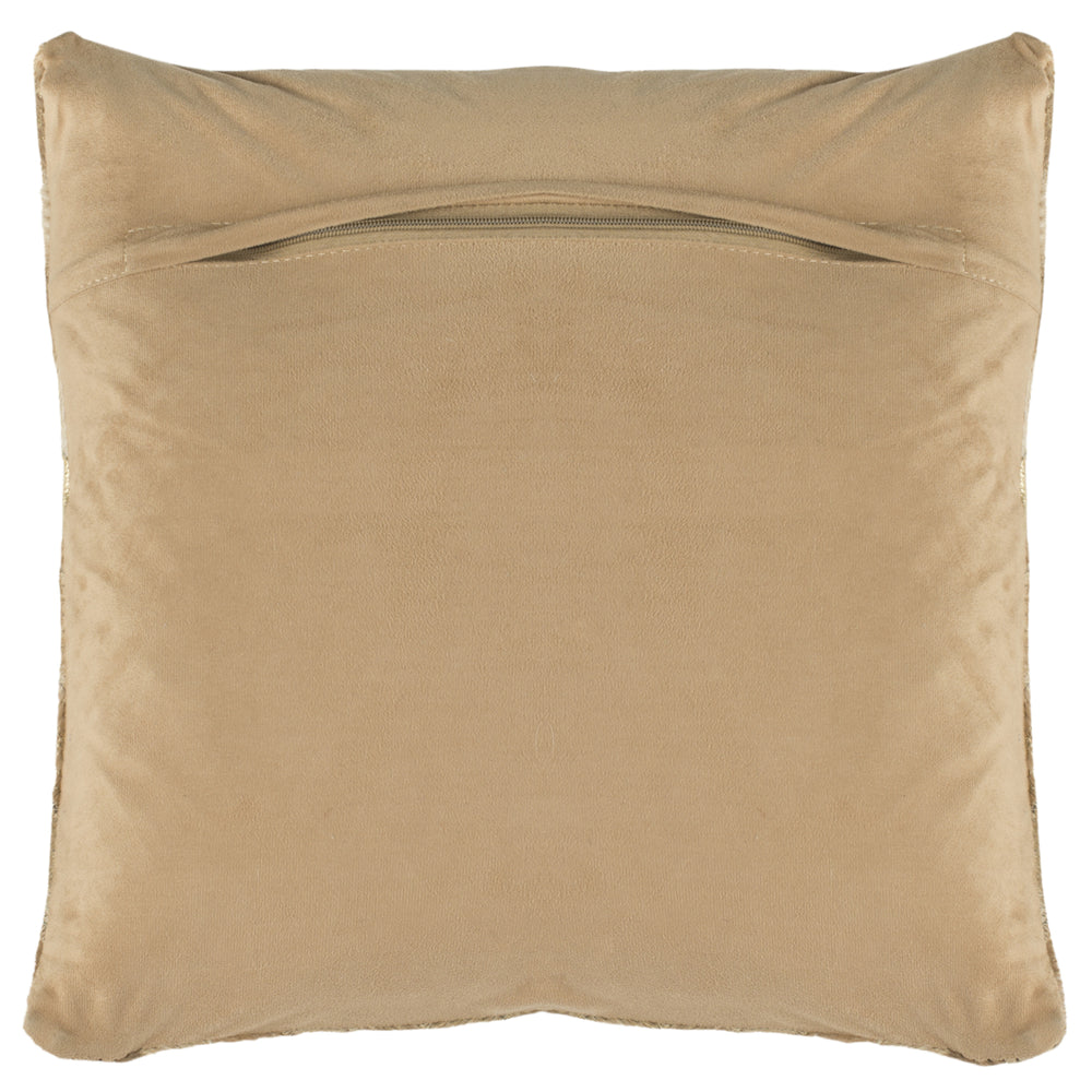 SAFAVIEH Latta Metallic Cowhide 20" x 20" Pillow Beige Image 2