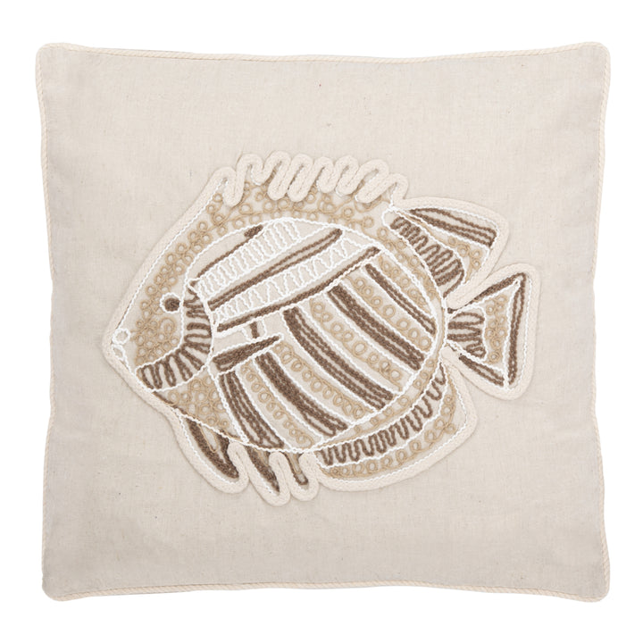 SAFAVIEH Felina Fish Pillow Natural Image 2