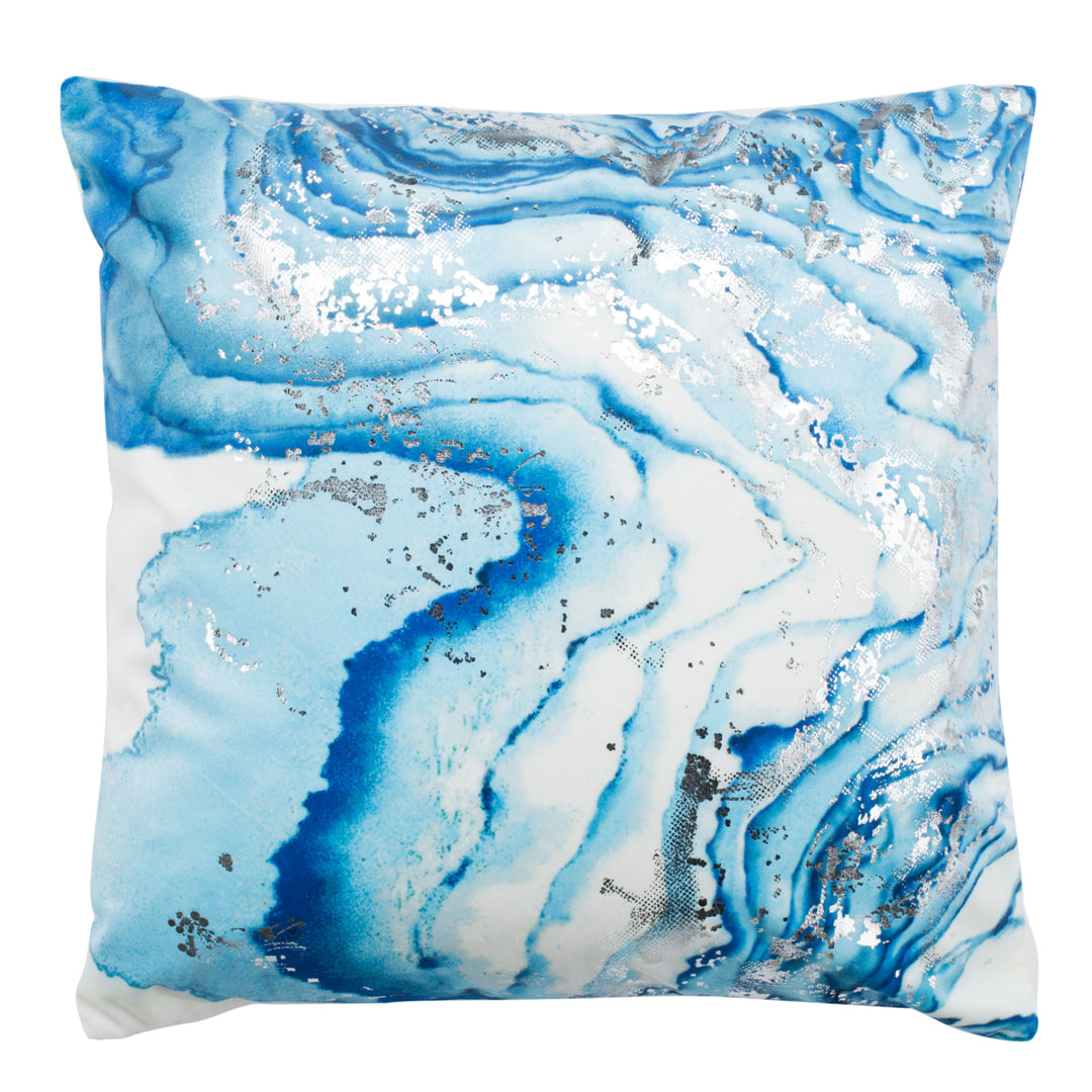 SAFAVIEH Jakki Pillow Blue / White Image 2