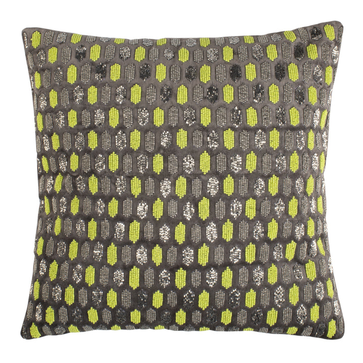 SAFAVIEH Reston Pillow Green / Grey Image 2