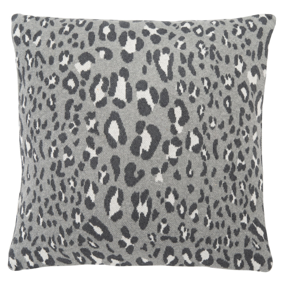 SAFAVIEH Gwynn Leopard Pillow Grey / Black Image 2