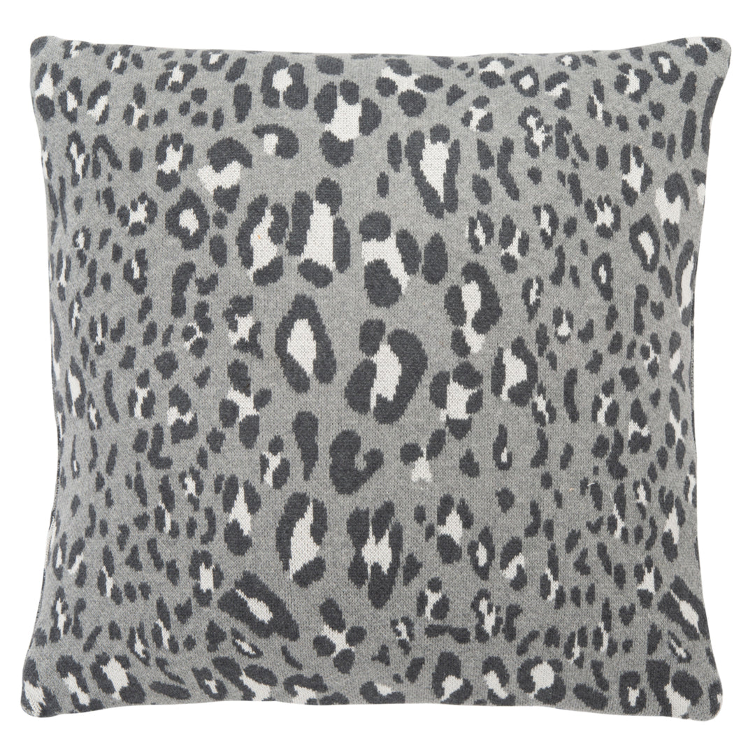 SAFAVIEH Gwynn Leopard Pillow Grey / Black Image 2