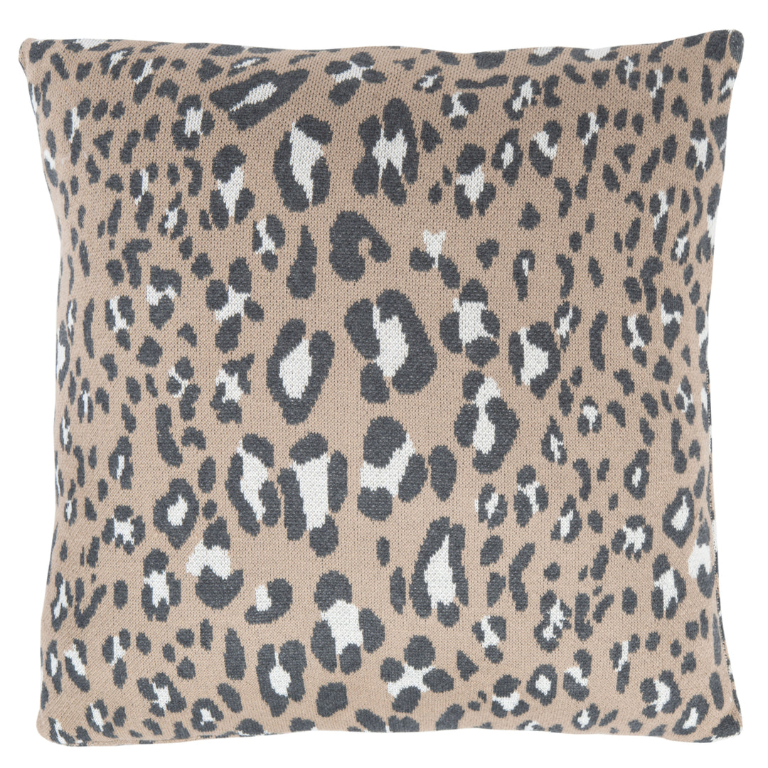 SAFAVIEH Gwynn Leopard Pillow Beige / Black Image 3