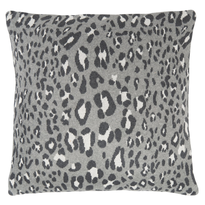 SAFAVIEH Gwynn Leopard Pillow Grey / Black Image 3