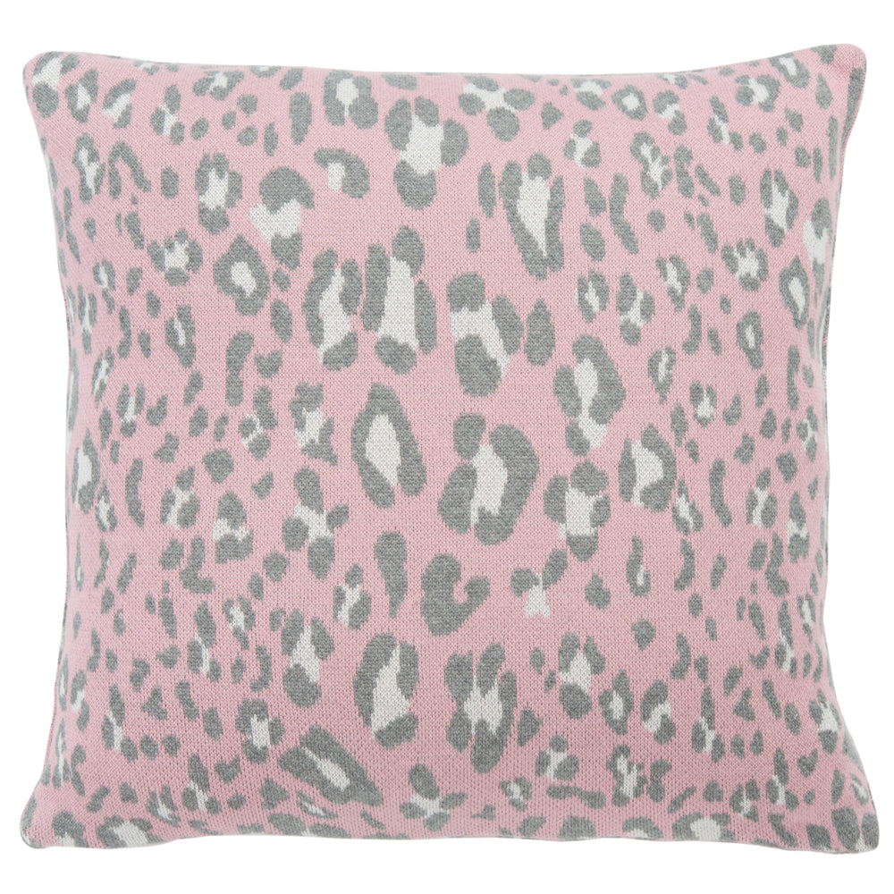 SAFAVIEH Gwynn Leopard Pillow Pink / Black Image 2