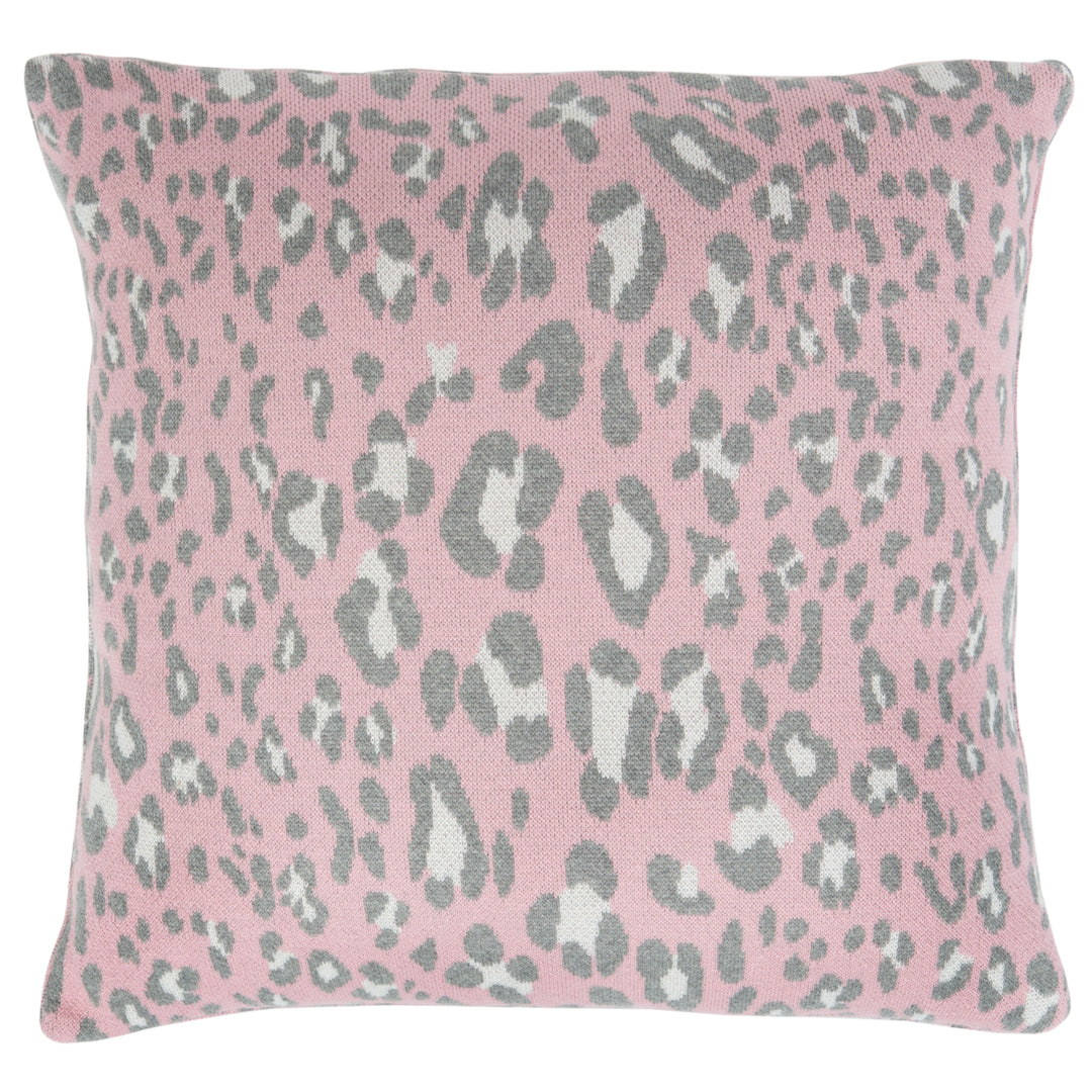 SAFAVIEH Gwynn Leopard Pillow Pink / Black Image 3