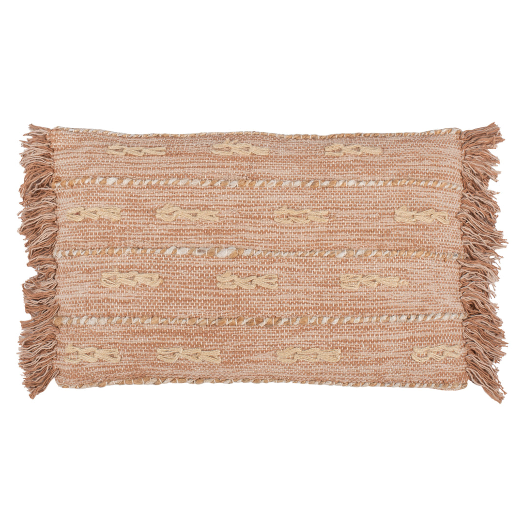 SAFAVIEH Janine Pillow Orange / Beige Image 2