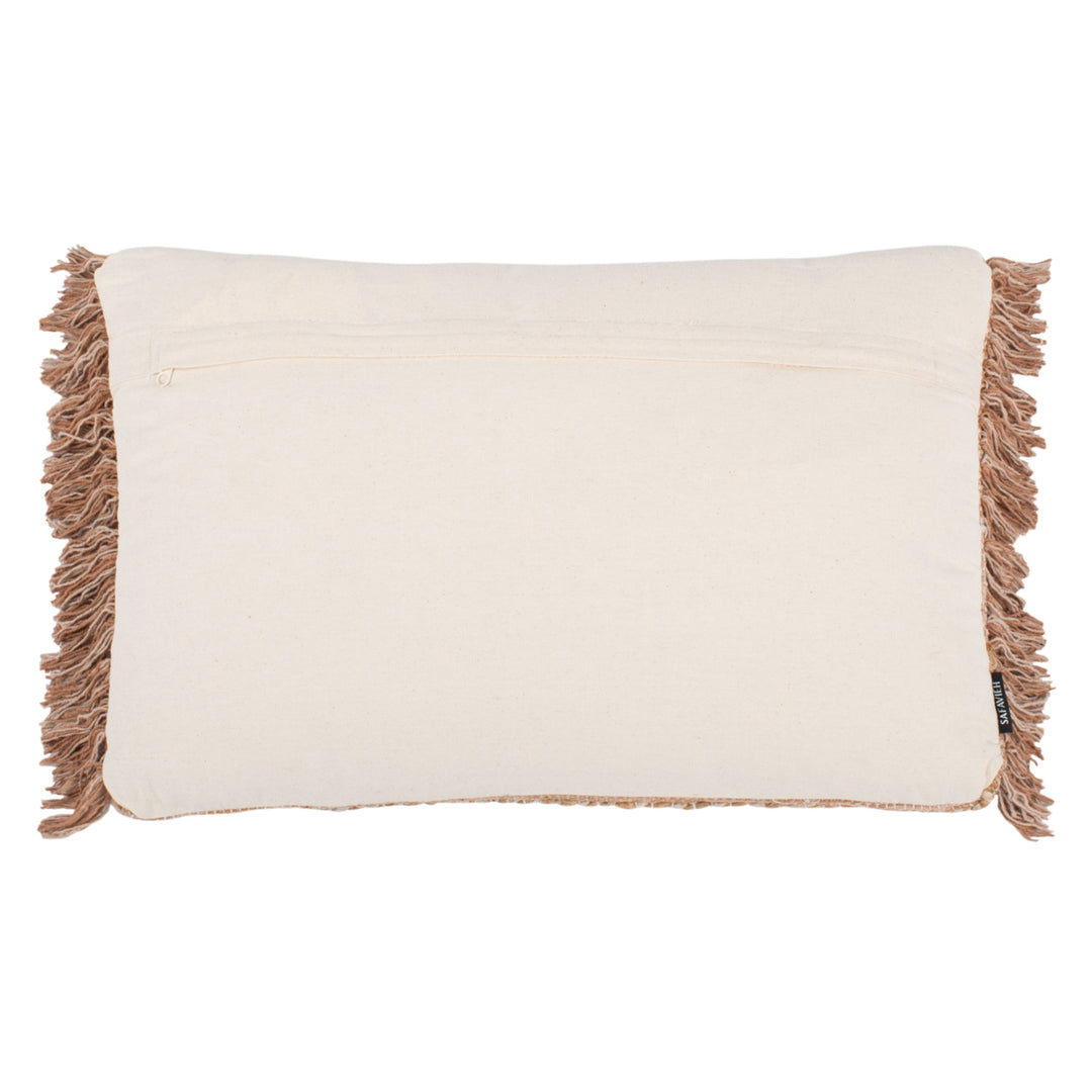 SAFAVIEH Janine Pillow Orange / Beige Image 4