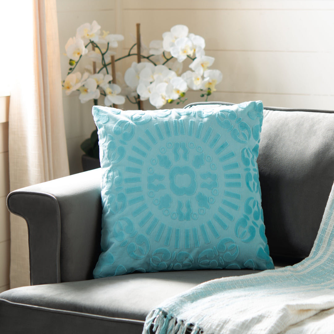 SAFAVIEH Shayla Pillow Teal Image 1