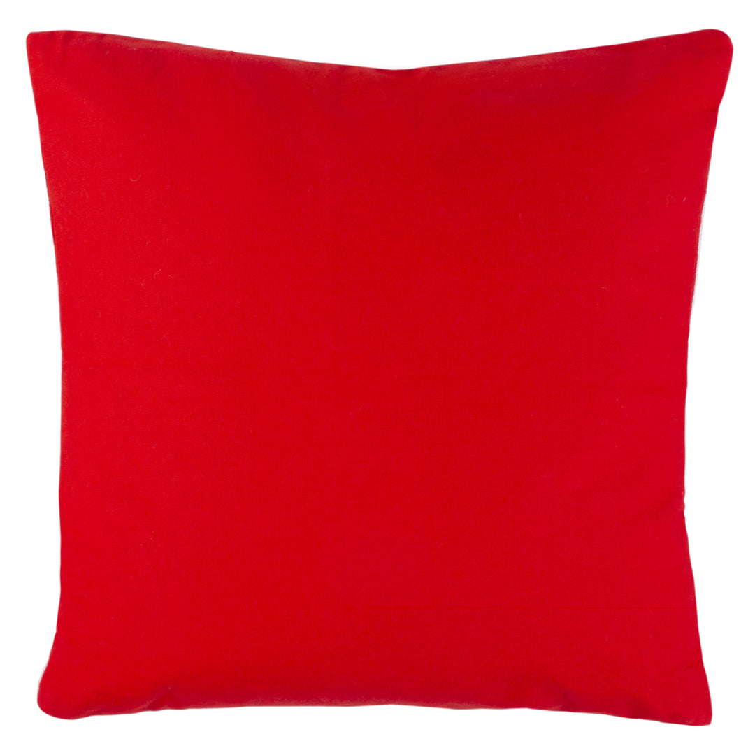 SAFAVIEH Let It Snow Pillow Red / White Image 3