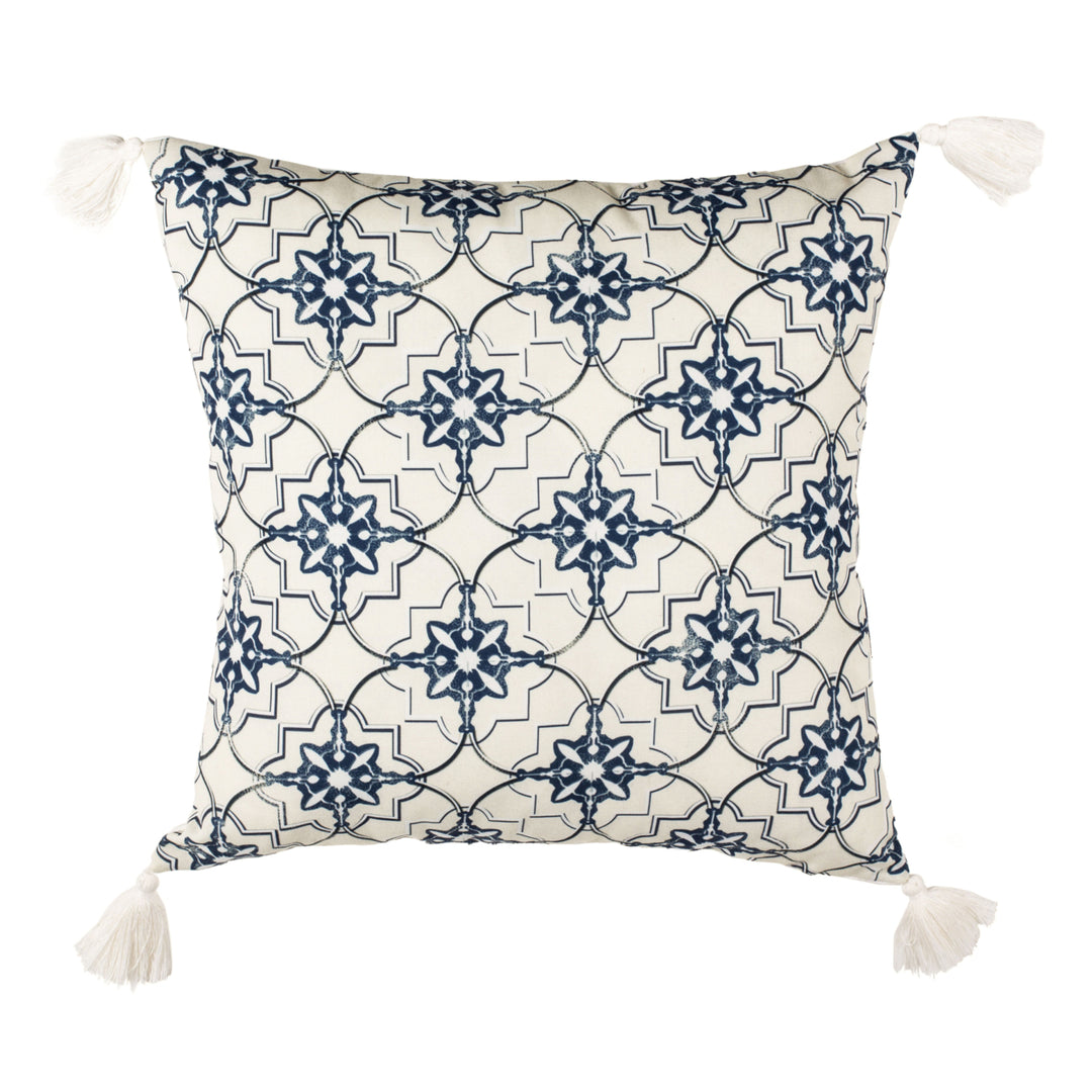 SAFAVIEH Mariella Pillow White / Blue Image 2