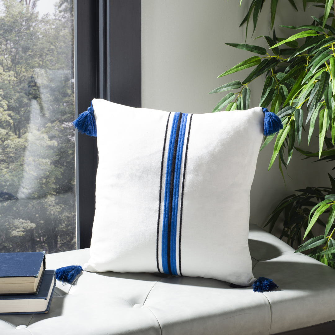 SAFAVIEH Orlanda Pillow Navy / White Image 3