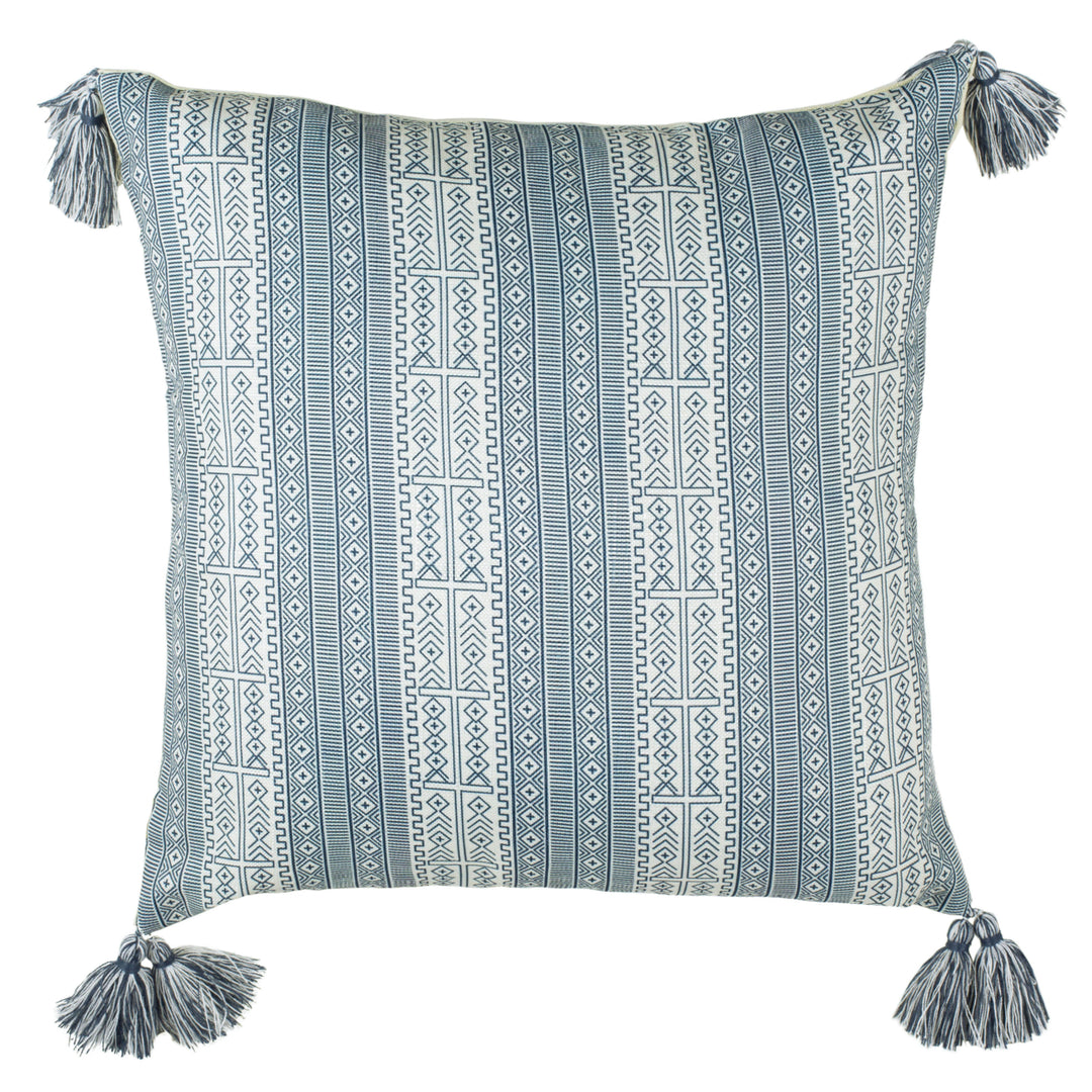 SAFAVIEH Lunette Pillow White / Blue Image 3