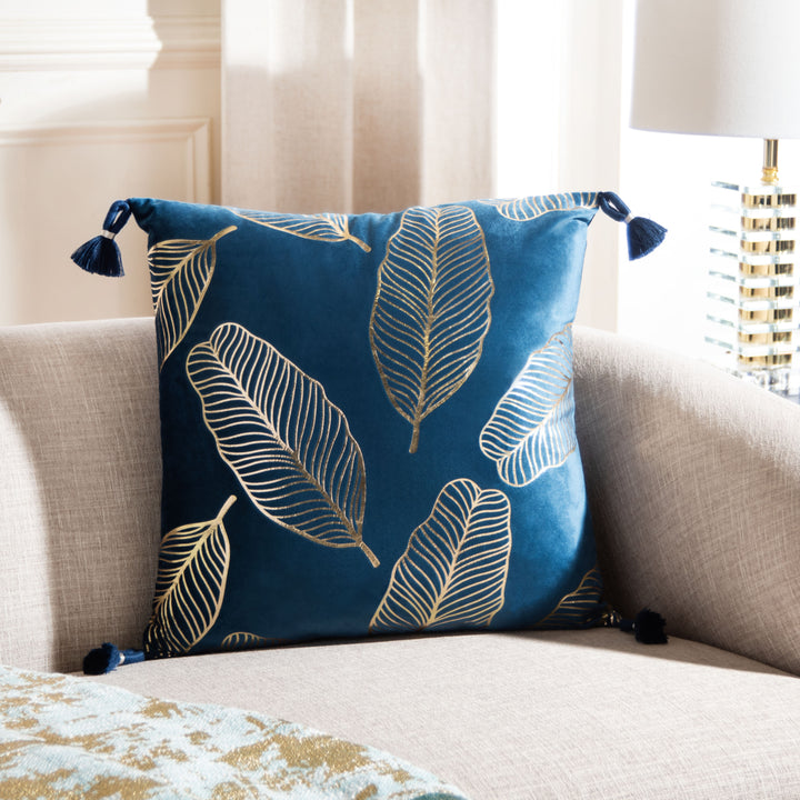 SAFAVIEH Darlia Pillow Dark Blue Image 1