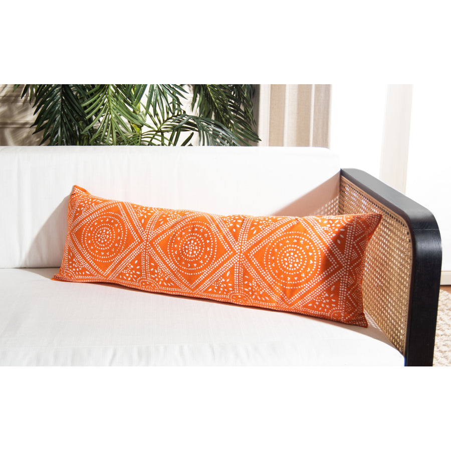 SAFAVIEH Valenti Pillow Orange / White Image 1