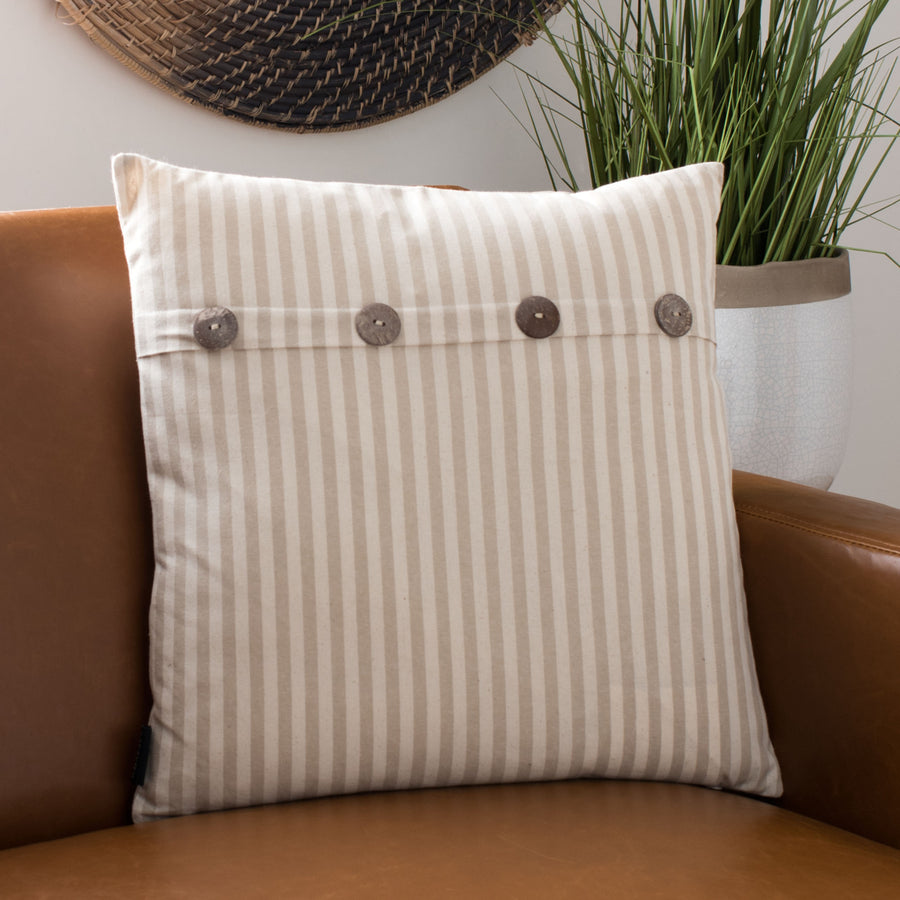 SAFAVIEH Kensing Pillow Beige / White Image 1