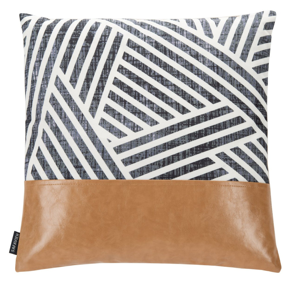 SAFAVIEH Parla Pillow Black / White Image 2