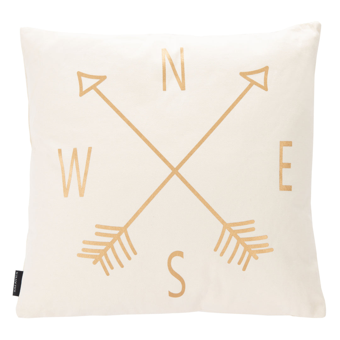 SAFAVIEH Compass Pillow Beige / Gold Image 2