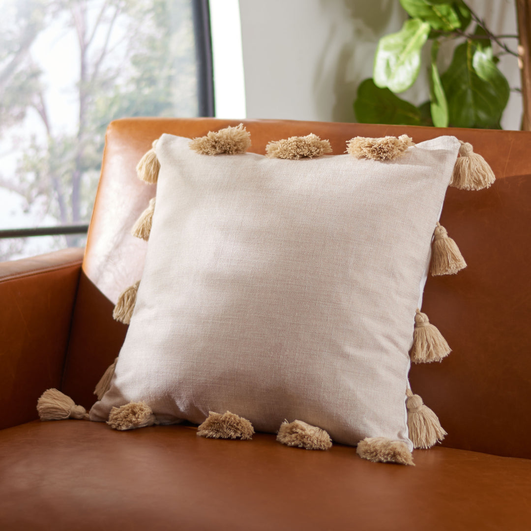 SAFAVIEH Lonelli Pillow Beige Image 1